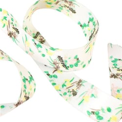 Bobine 25m ruban bouquets polyester 25mm vert foncé Fabriqué en France