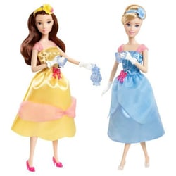Coffret the royal : 2 princesses - cendrillon et belle - disney princesse - mattel - x9352
