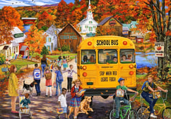 Puzzle 2000 pièces - The School Bus - Bluebird Puzzle