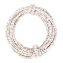 Tube tricoté avec fil, ivoire, 3 m