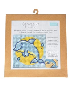Kits Canevas enfant - 17 x 17 cm -Trimits Dauphin Sauteur