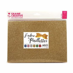 6 feuilles de caoutchouc souple pailleté