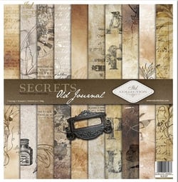 10 papiers assorties scrapbooking 30.5 x 30.5 cm Itd Collection SECRETS OLD JOURNAL