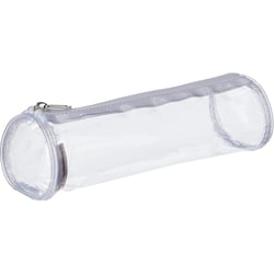 Trousse - Ronde - Spécial examen - Plastique - Transparente - 7 x 22 cm