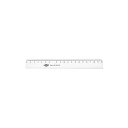 WEDO Règle plate, 200 mm, en plastique, transparente