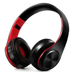 Casque Audio Bluetooth Sans Fil Pliable Avec Son Stéréo Et Longue Autonomie Rouge YONIS