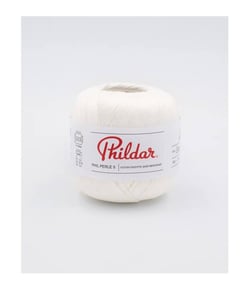 Cotons à Crocheter PHIL PERLE 5 - Phildar Craie Ecru
