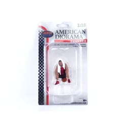 Figurine diorama - AMERICAN DIORAMA - Basketball Figure 705 - 1/18 - Rouge/Noir/Blanc/Orange