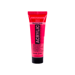 Peinture acrylique en tube - Rouge métallique - 832 - Amsterdam - 20ml