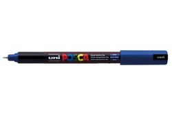 Lot de 12 marqueurs peinture pointe extra-fine 0,7 mm - POSCA PC1MR - Bleu foncé