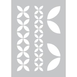 Graine Créative - Pochoir adhésif 29 x 20 cm Géométrie florale