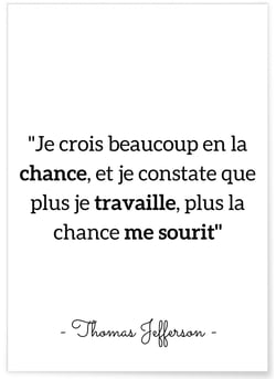 Affiche T.Jefferson 'Je crois beaucoup...' | A3 : 29,7x42cm