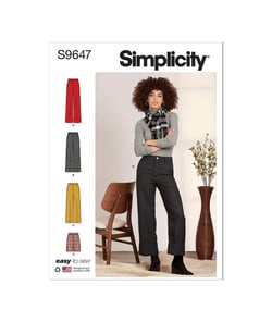 Patron Simplicity 9647 - Pantalon et short du 34 au 50 (FR) taille n°FR 42-50