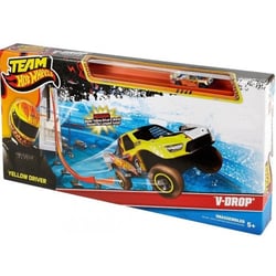 Piste v-drop avec anneau de feu hot wheels team - mattel - x4001 - track set