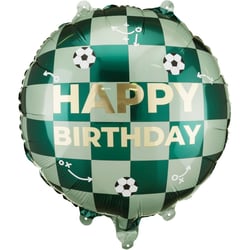 Ballon Aluminium Hélium Happy Birthday Ballons de Foot - 35 cm