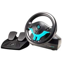 Subsonic Volant Superdrive SV250-S - Volant de Course Switch 2 / Switch. Rotation à 180 avec pédales et palettes au volant Blue Edition
