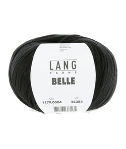 Pelote de Coton à tricoter et crocheter BELLE - Lang Yarns 04 Noir
