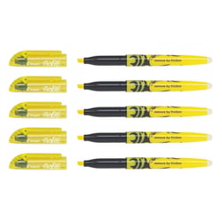 Lot de 5 surligneurs effaçables - PILOT - FriXion Light - Jaune - Pointe 3,6 mm