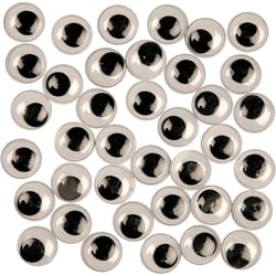 Yeux Mobiles, Non autocollants, d 12 mm, 30 pièces/ 1 Pq.