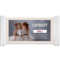 Pâte polymère - A cuire - Pâte à modeler - Finition porcelaine - Rose beige - Bloc de 500g - Cernit - Doll collection