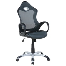 Chaise de Bureau en Tissu Maillé Gris-Vert avec Roulettes Pivotant Rotation Réglable en Hauteur Design Moderne Confortable