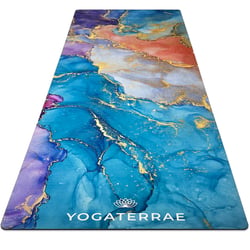 Tapis de Yoga Antidérapant ANANDA Suédé-Caoutchouc naturel ligne Confort 183x61x0,1 cm poids 2,3 kg