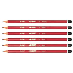 Crayon graphite BIC - Mine HB - Corps rond en bois - Lot de 6