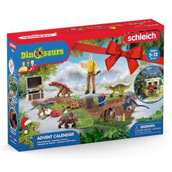Calendrier de l'avent dinosaures noel 2023 - schleich - 98984 - figurines jurassic