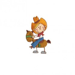 Ecusson thermocollant farwest enfant Cowboy 5x4cm