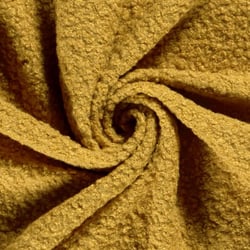 Tissu Lainage bouclette uni Moutarde