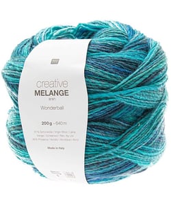 Pelote de laine Creative Melange Aran Wonderball - 200 GR - Rico Design 06 Bleu