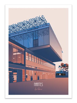 Affiche 30 x 40 cm - Nantes - La Gare - Artmoric