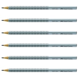 Crayon graphite triangulaire Faber-Castell Grip 2001 - Dureté 2H - Mine 2 mm - Lot de 6