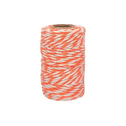 MégaCréa DIY - Ficelle coton bicolore orange et blanc 25 m x 1,5 mm