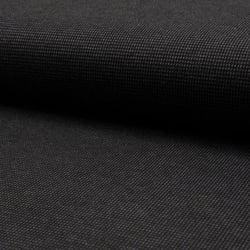 Tissu Jacquard polyviscose  extensible Pointillés Gris sur fond Noir