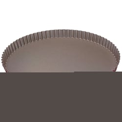 Tourtière ronde cannelée - Antiadhérent (sans PFAS) - fond fixe - Ø320/310 mm h25 mm