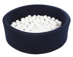 Piscine à balles Aire de jeu + 150 balles bleu marine blanc - Velinda