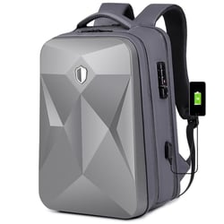 Sac À Dos Ordinateur 17 Pouces Étanche Avec Port USB Et Verrouillage Par Mot De Passe Gris foncé YONIS