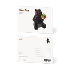 CARTE POSTALE OURS NOIR
