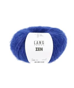Pelote de Laine, Alpaga et Soie à tricoter ZEN - 25GR - Lang Yarns 0006 - Bleu Royal