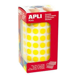 Apli Agipa - Gommettes rouleau Rond Ø 10,5 mm jaune x 5 192