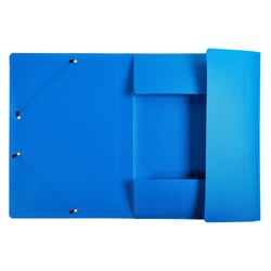 Chemise à élastiques 3 rabats PP OPAK - A4 - Bleu clair - x 50 - Exacompta