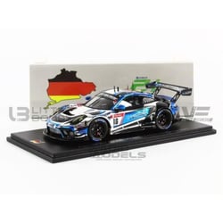 Voiture Miniature de Collection - SPARK 1/43 - PORSCHE 911 GT3 R - Nurburgring 2021 - Blue / Black - SG775