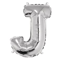 Ballon Lettre J, 40cm, 1pce. , argent