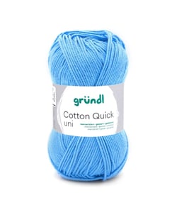 Fil à tricoter COTTON QUICK UNI - Gründl - PPSC - certifié Oeko-Tex 127 Bleu