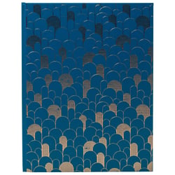 Livre d'or 100 pages tranche or Néo Déco - Bleu de France - Exacompta