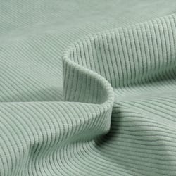 Tissu Velours d'ameublement côtelé Lena Vert d'eau