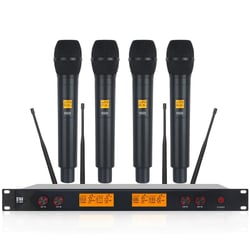 Microphone Sans Fil 4 Canaux Pour Événements Extérieurs Jusqu'à 50m YONIS