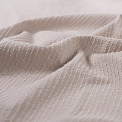 Tissu Coton Jacquard twill uni Beige