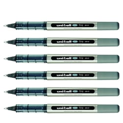 Lot de 6 rollers encre liquide UNI-BALL EYE UB157 pointe moyenne 0,7 mm noir